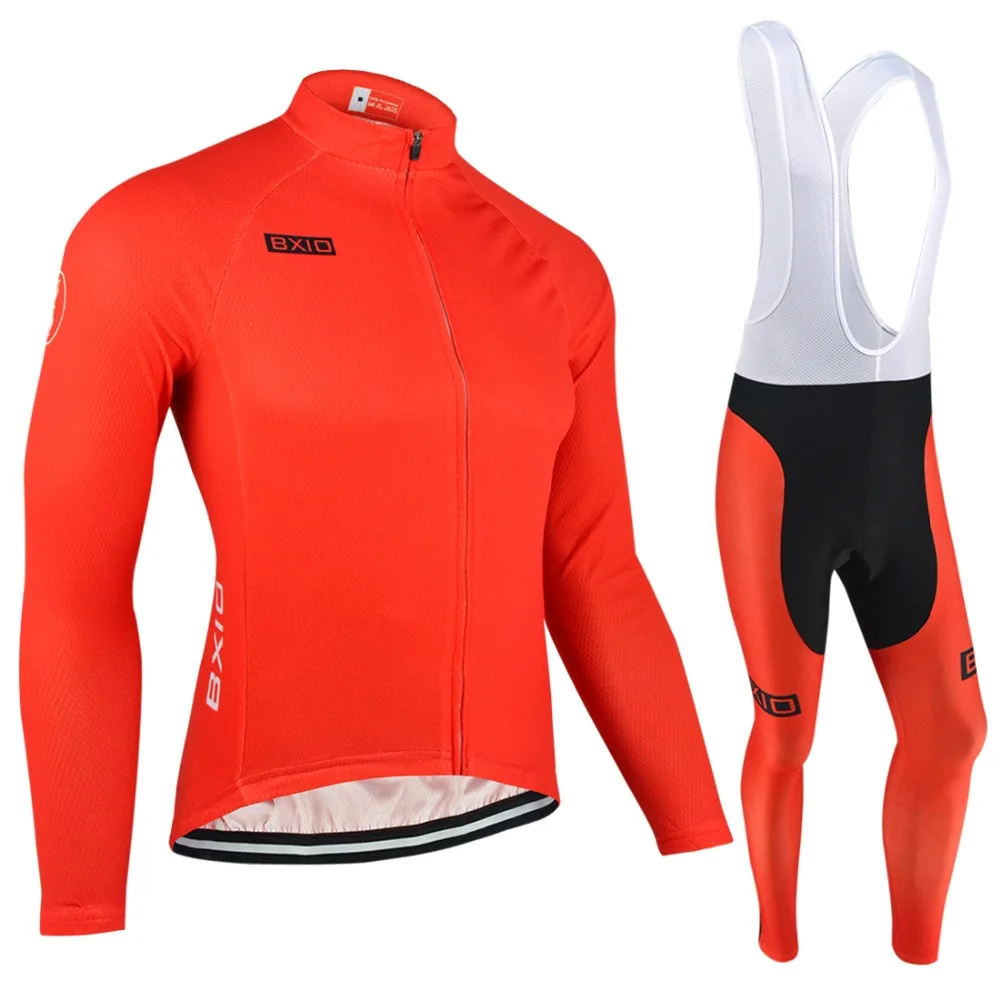 BXIO Red Winter Cycling Jersey Thermal Fleece Bike Clothing Invierno