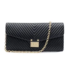 Mode Kette Rindsleder Taschen Schulter Frauen Abend Kupplung Echtem Leder Brieftasche Taschen Damen Kleid Partei handtasche Und Geldbörse Taschen