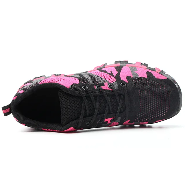 Women's Steel Toe Safety Shoes Breathable Anti-smash Work Boots
