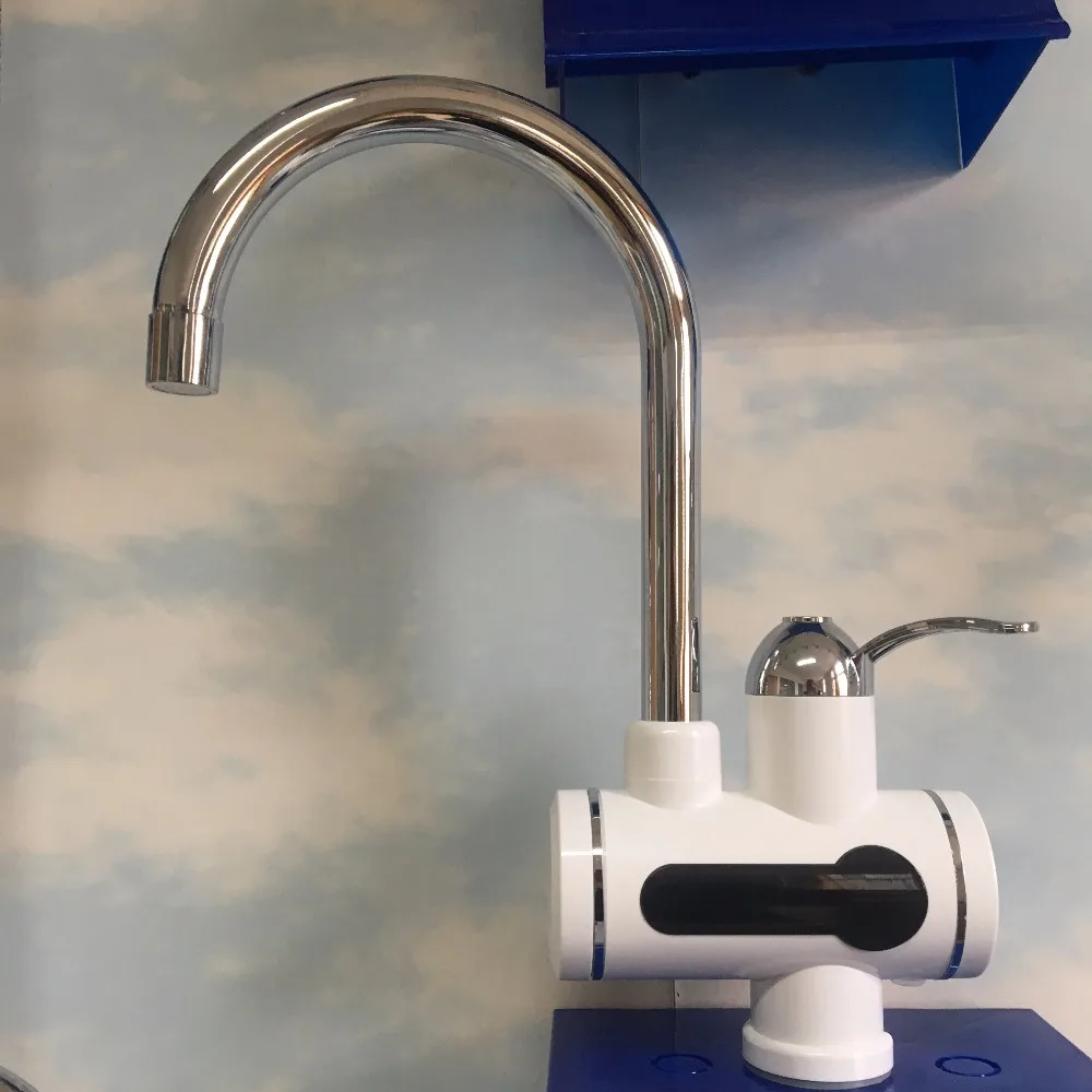 

LED Temperature Digital Display tankless Basin tap Kitchen faucets hot Water Heater Electric Instant Heating faucet with CE