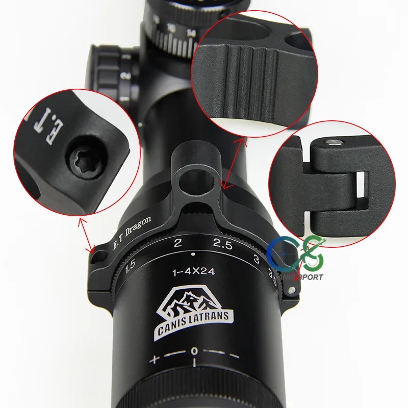 Hunting Airsoft accessories E.T Dragon Black Riflescopes Switch View Throw Lever Hinged Design Compatibility 46mm gs33-0132C 6