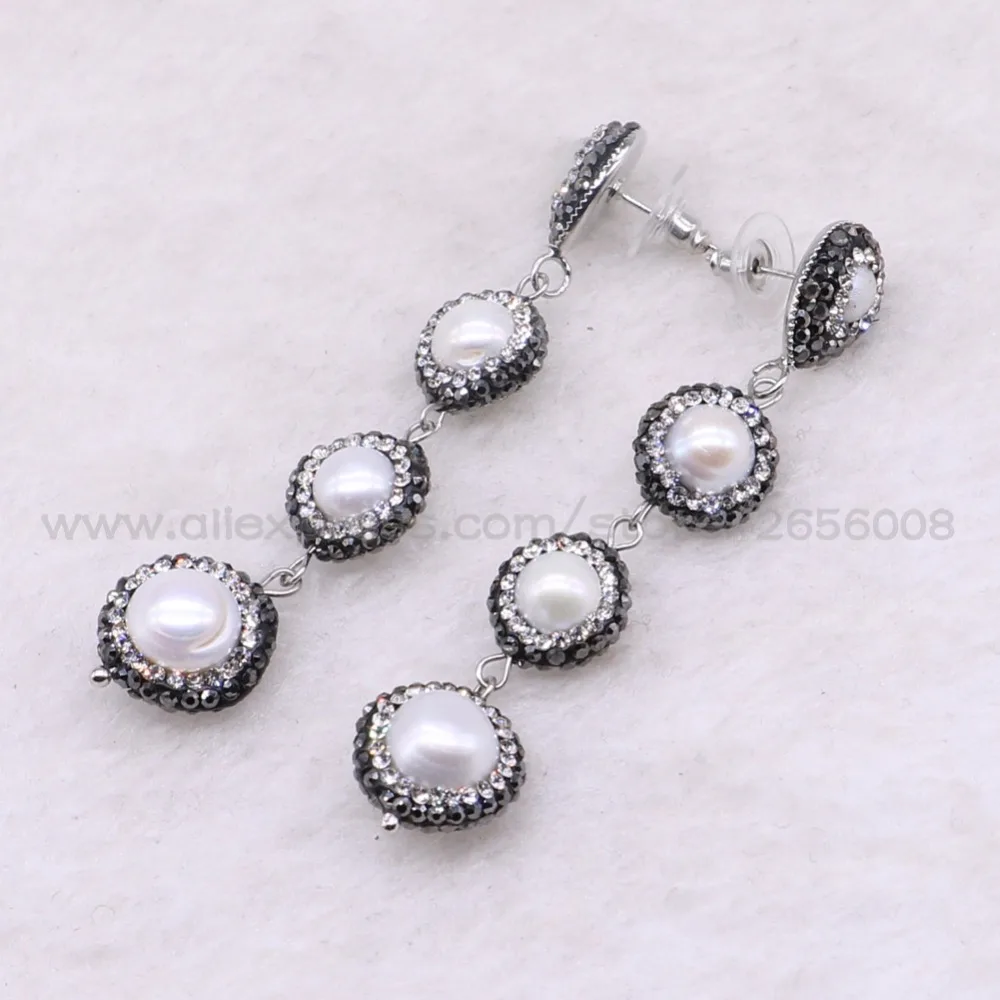 Buy Fashion pearls long earrings Round pearls with