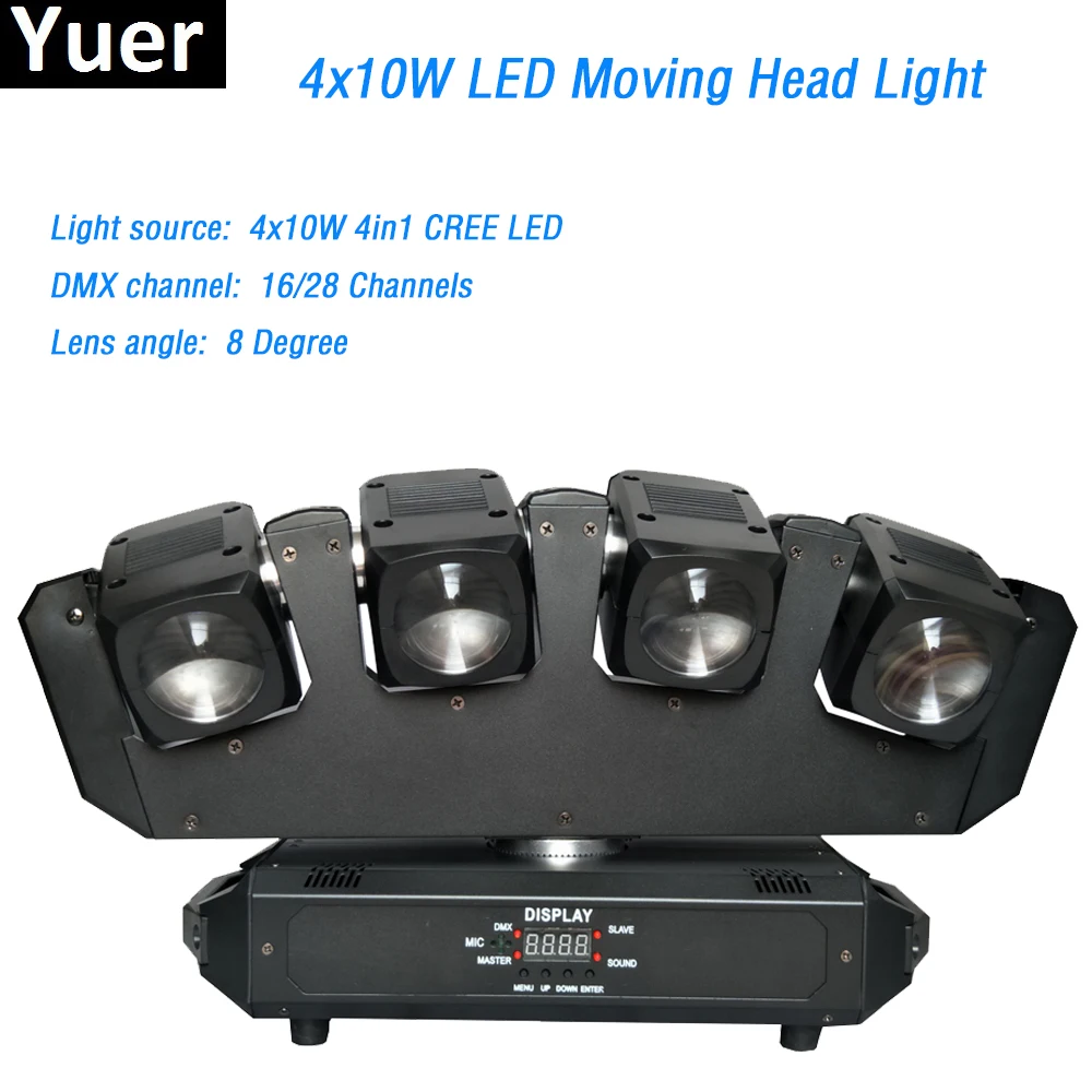 

4X10W Led Moving Head Beam Light 4x10W 4in1 CREE Led Lamp DMX512 For Disco Stage Club led strip light box dj party stage light