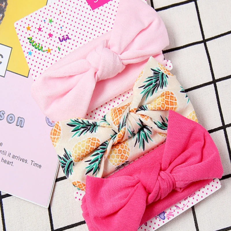 

3pcs/Set Baby Girl Headband Ribbon Elastic Headdress Kids Hair Band Newborn BowStretchy Kids Handmade Soft