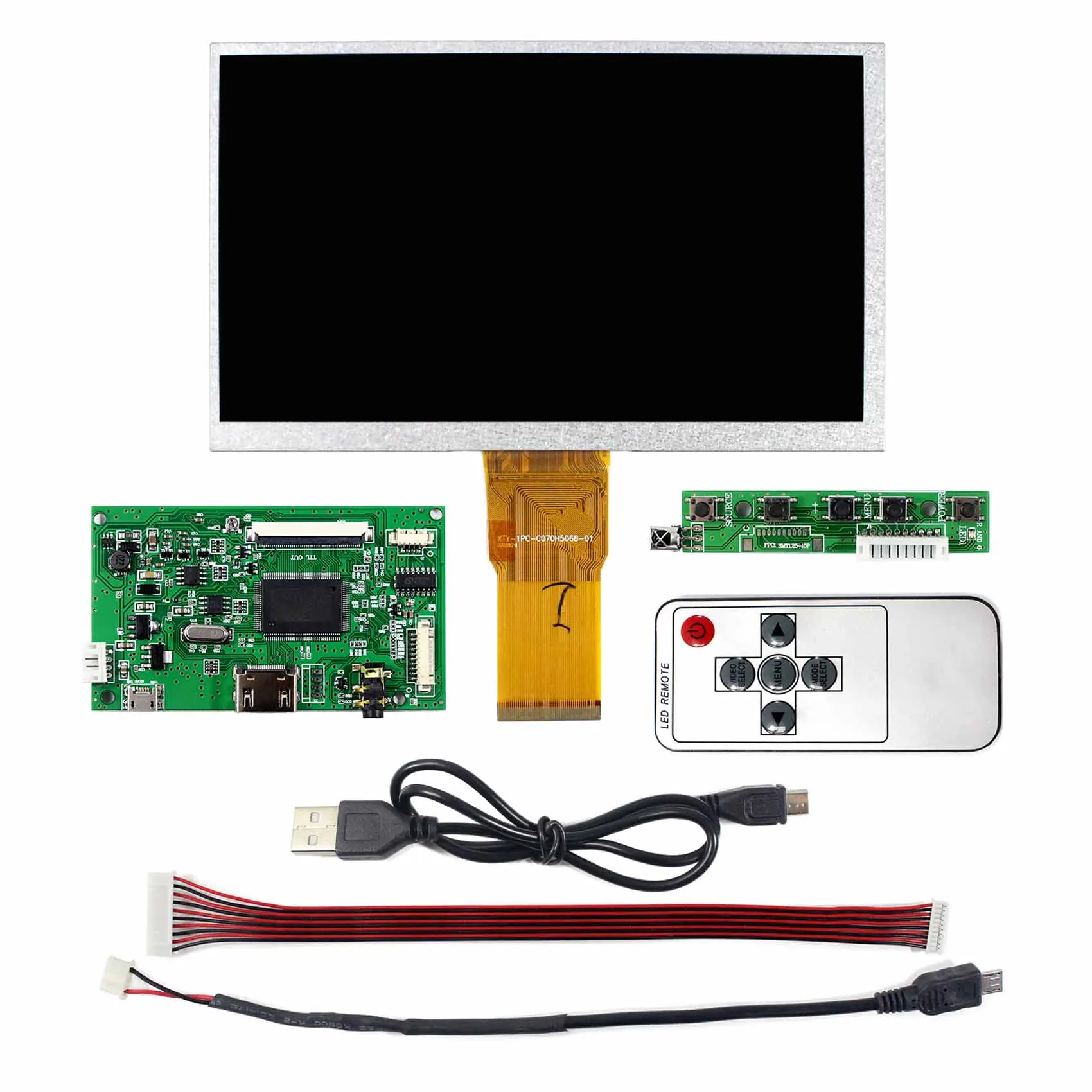 Fit for Raspberry Pi 7 inch 1024X600 LCD Screen with HDMI Input Monitor Board Fit for Raspberry Pi 7 inch 1024X600 LCD Screen with HDMI Input Monitor Board