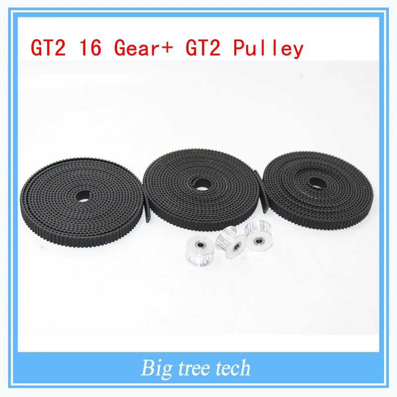 

high quality GT2 timing belt &GT2 Idle Pulley 16Teeth Bore 3MM with wheel with GT2 belt Width 6MM Perlin for free shipping