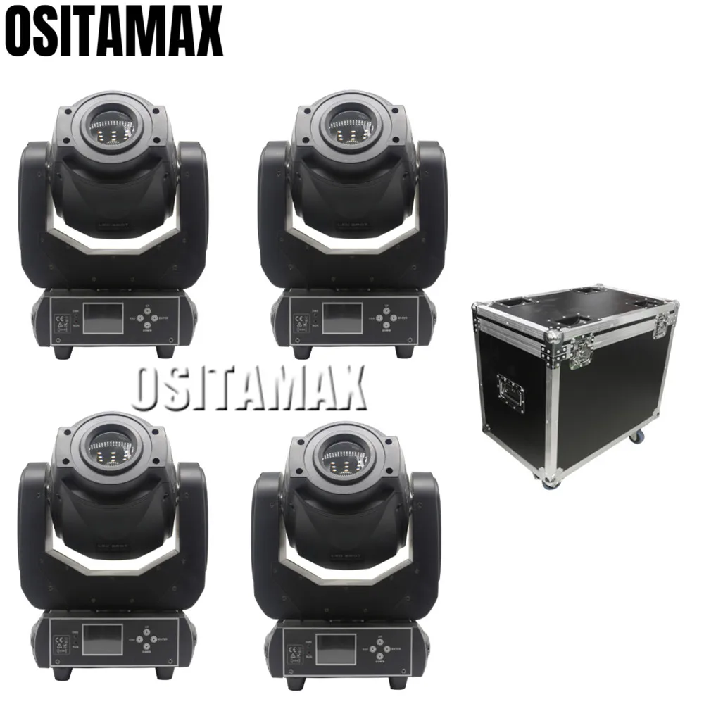 

4pcs/flight case LED Stage Light 90w Moving Head Spot 90w led spot moving in flight case dj spot 90w