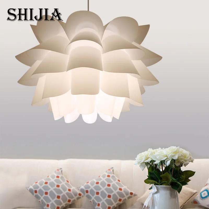 

DIY Lily Lotus Pendant Lampshade led E27 pendant light Cafe Restaurant Ceiling Room Decoration LED Hanging Lamp