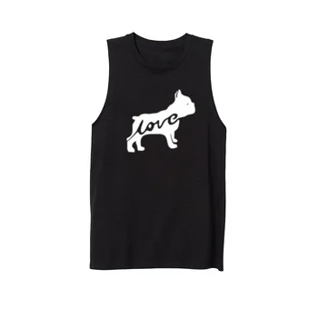 

Womens French Bulldog Frenchie Workout Fitness Casual Tank Vest Sleveless Tops Shirts