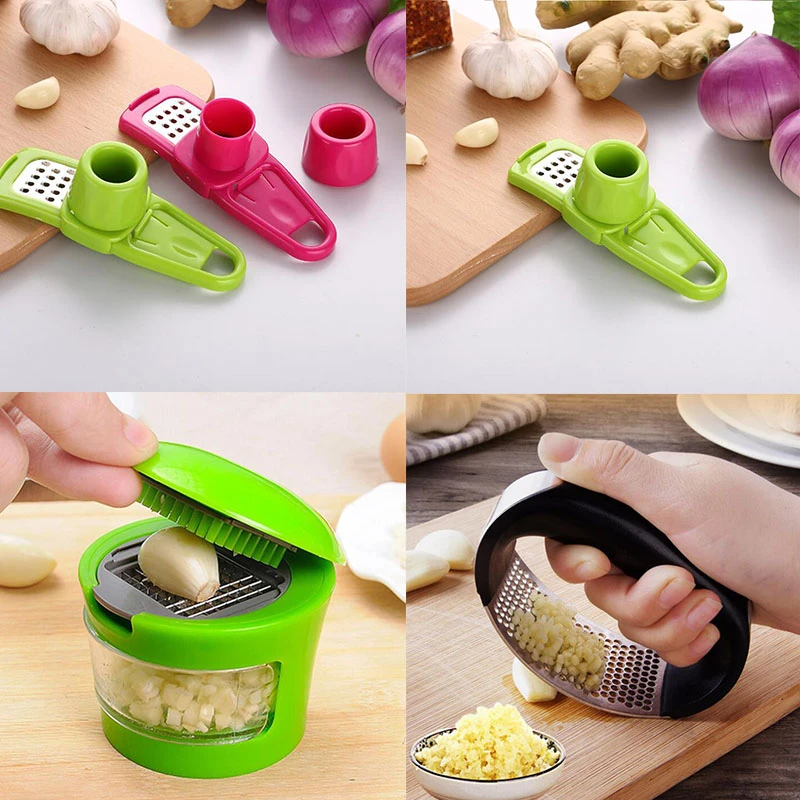 1pcs Stainless Steel Garlic Presses Manual Garlic Mincer Garlic Tools Curve Fruit Tools Kitchen Supplies Gadgets Garlic Presses Aliexpress