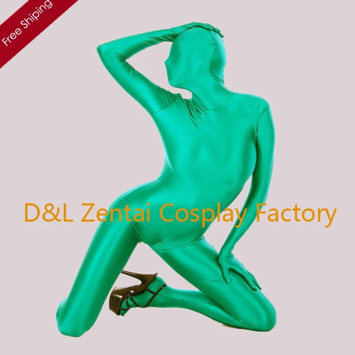 

Free Shipping DHL Fashion Lake Green Full Body Lycra Spandex Leotard Sexy Zentai Suit MT205 Dropship