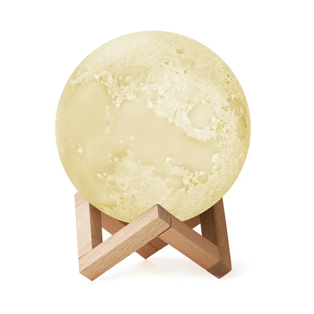 3D Moon Lamp with Touch Control Printing LED Night Light Two Color Adjustable Brightness&ampUSB Recharge nightlight Home Dec | Освещение
