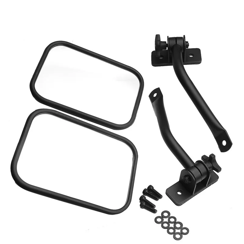 Rectangular Mirrors Side View Door Mirrors For Jeep Wrangler Jk Cj Yj