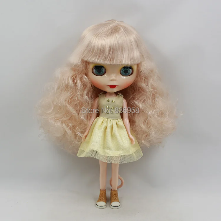

free shipping factory blyth doll 230BL339 Long GOLDEN curly hair normal regular body 1/6 gift toy