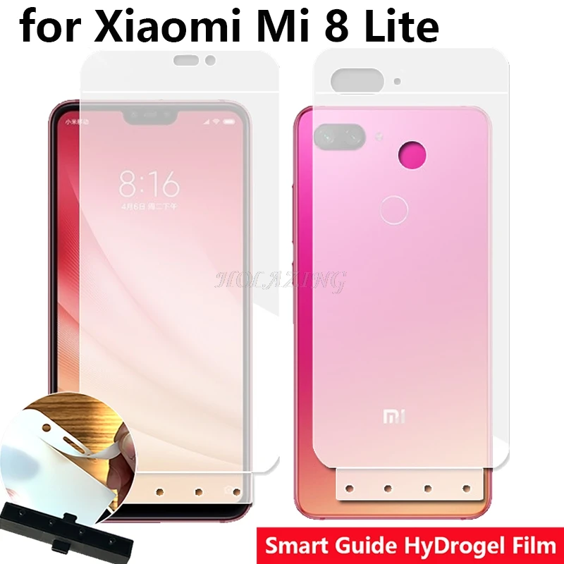 

Smart Guide Tool Soft AUTO Fixed Hydrogel Film Full Cover Screen Protector for Xiaomi Mi 8 Lite 6.26" Optional Front & Back