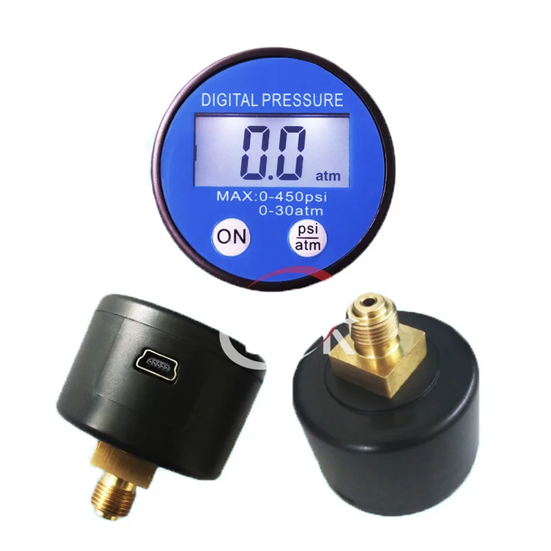 40mm Digital Battery Pressure Gauge 0450psi/030atmin Pressure Gauges