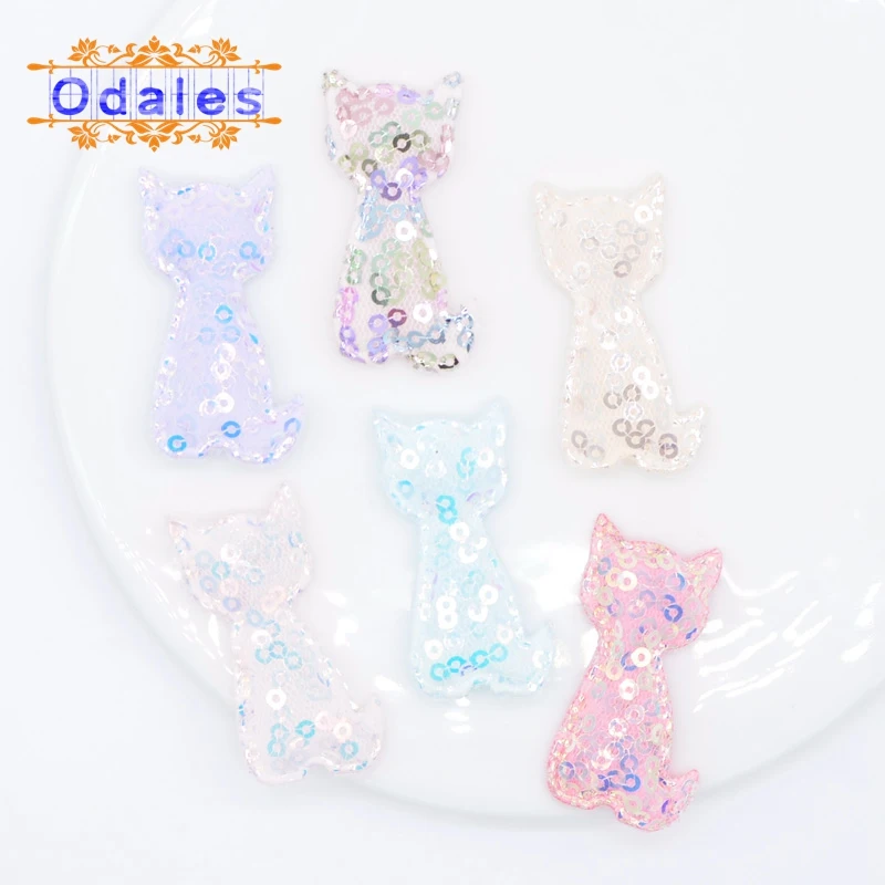 24 шт. Kawaii Cat Bling Appliques Скрапбукинг мягкие Патчи DIY головные уборы зажимы аксессуары головной убор стикеры поставки