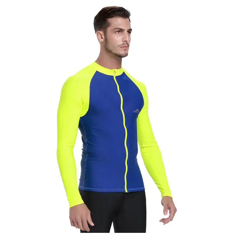 Sbart men Long sleeved swimsuit tops windsurfing uv protection swimsuit surf drifting snorkeling