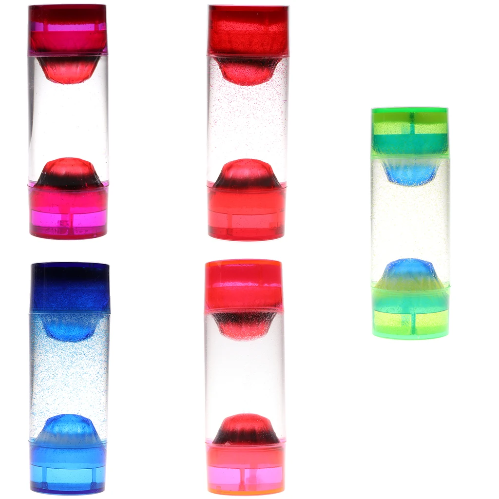 Novelty Volcano Eruption Vision Hourglass Ornaments - Liquid Oil Sandglass Timers Children's Day Birthday Gift Home Office Decor
