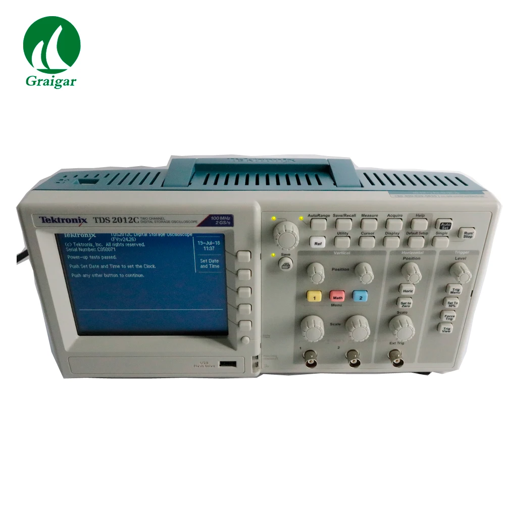 Цифровой осциллограф Tektronix TDS2012C 2 5 k точки в любое время ширина диапазона 4 канала: