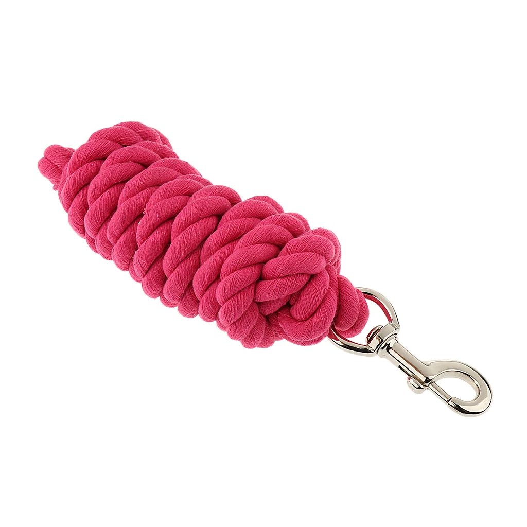 Perfeclan  Premium Horse Lead Ropes Cotton Weave Rein Halters Braided Reins 2.5 m Extra Thick Rope 