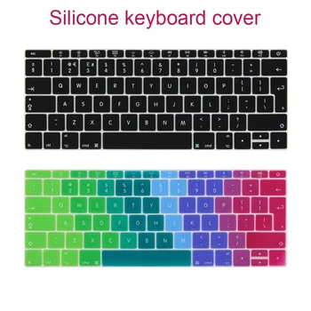 

Sales US or EURO keyboard Enter Silicone Case keyboard Cover for Macbook 12 inch Model A1534