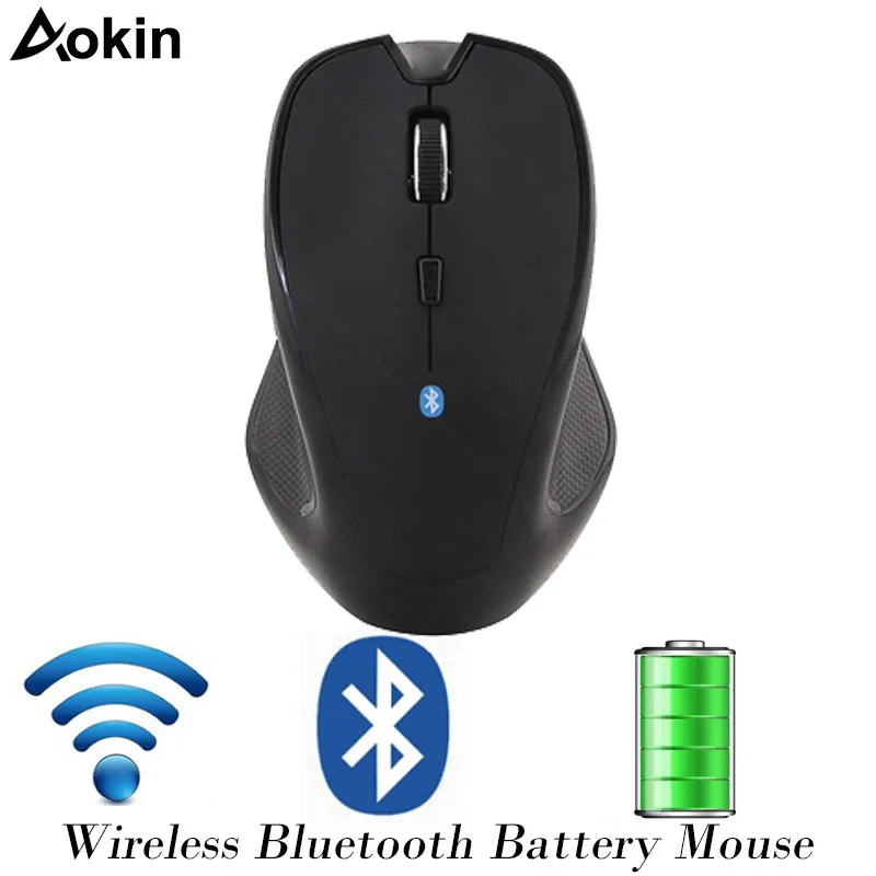 

Aokin Bluetooth 2.4Ghz Wireless Mouse 4.0+3.0 Adjust Optical Mouse 1600 DPI 6 Buttons Ergonomic Gaming Mouse For Laptop Tablet