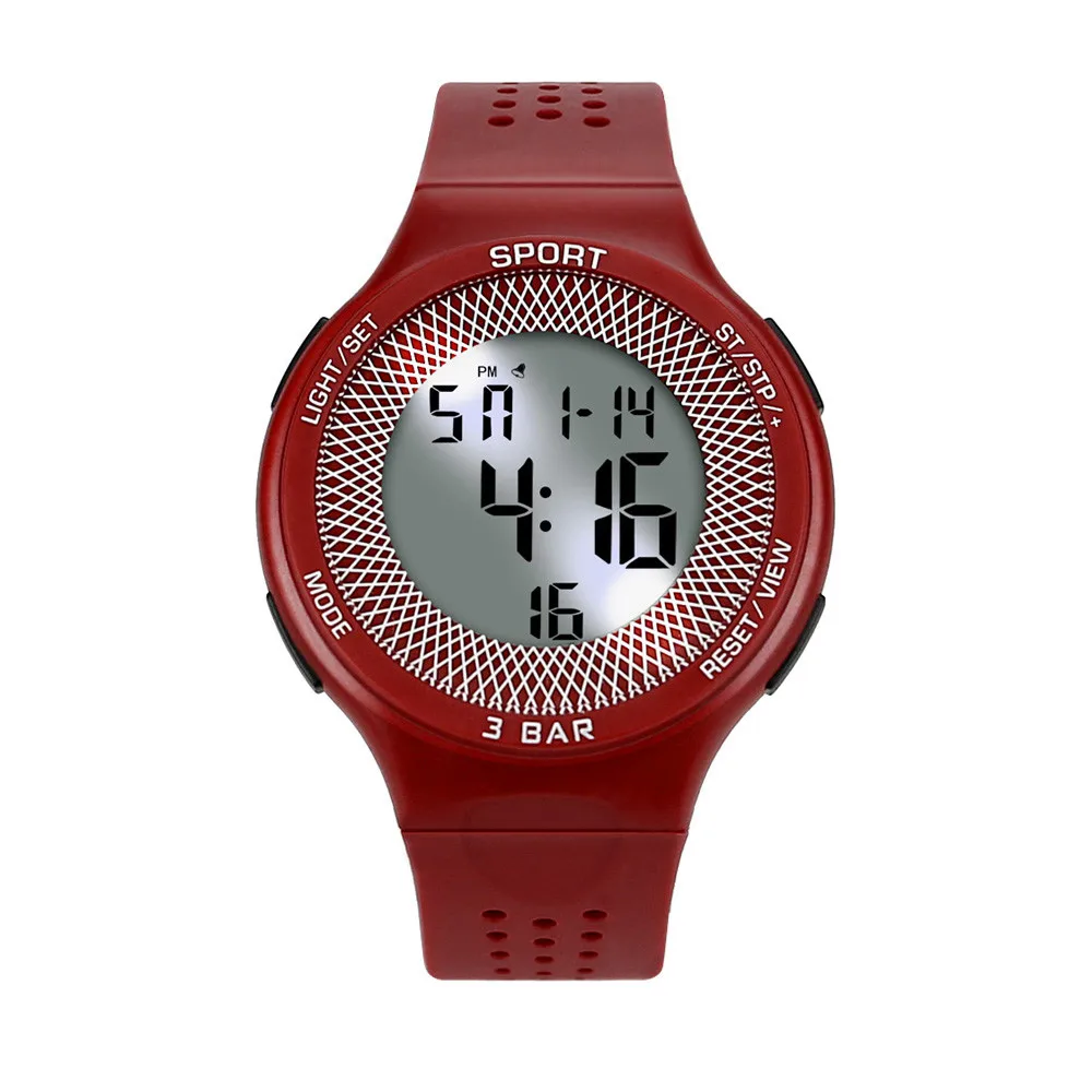 Мужские Роскошные водонепроницаемые цифровые часы военные армейские спортивные часы светодиодный наручные часы montre homme horloges mannen relogio inteligente - Цвет: Red