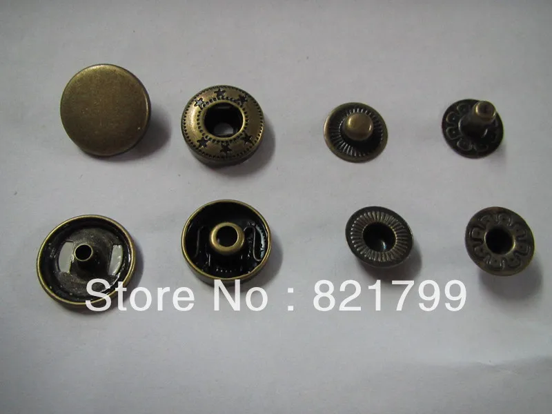 19mm metal button for down jacket snap button antique brass color 200set-in Buttons from Home ...