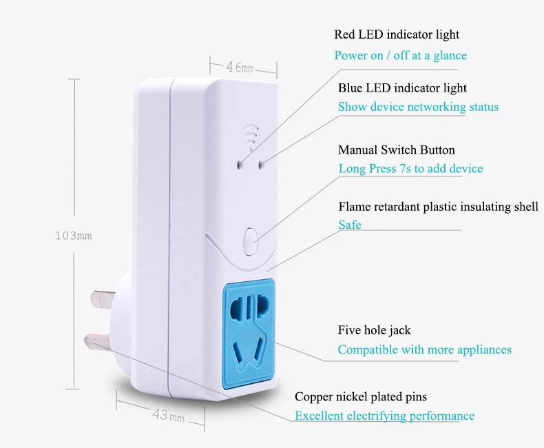 SONOFF S22 Wi-Fi Беспроводная розетка для температурного пульта дистанционного управления умный таймер Выключатель питания умный дом Автоматическая розетка