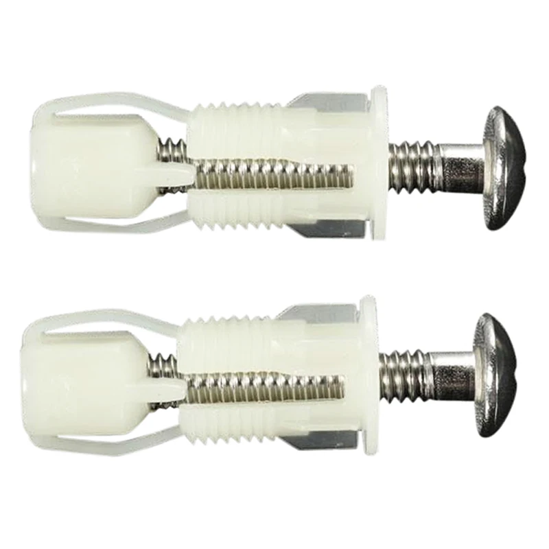 

KSOL 2pcs DIY Plastic Toilet Seat Screws Fixings Fit Toilet Seats Hinges Repair Tools Type&Size:4# 38Mmx5mm