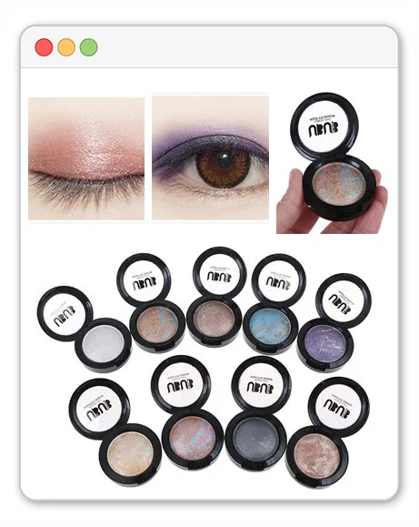 New Soft Glitter Eye Shadow Fashion Makeup Multicolor Shimmering Colors Metallic Eye Cosmetic Long Lasting Bright Eyeshadow