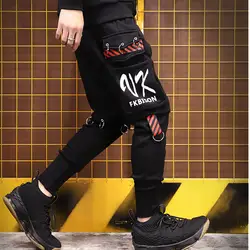 Мужские бархатные штаны для хип-хопа, уличных танцев, джоггеры на молнии, мужская спортивная одежда, брюки-слаксы, тренировочные брюки