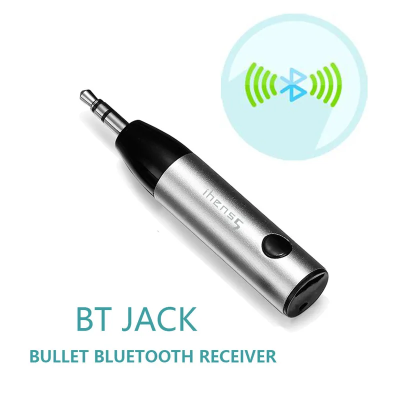 

ihens5 Wireless Bluetooth V4.1 Music Receiver Adapter 3.5mm AUX Audio Mini Car Kit with Mic for Speaker Headphone