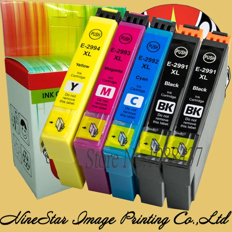 Paquete de 5 cartuchos de tinta para Epson XP 335, XP 342, XP 345, XP335,  XP342, XP345, XP432, cartuchos de tinta de impresora 29, 29XL, T2991,  E192|ink cartridge|printers ink cartridgesink cartridge for epson -  AliExpress