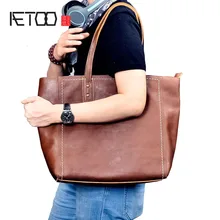 AETOO мужская кожаная сумка через плечо, ретро кожаная сумка, сумка на плечо, сумка для компьютера