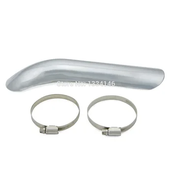 

High Quality Chrome 10.6" L Exhaust Pipe Curved Heat Shield For Yamaha Raider Road/V Star Roadliner