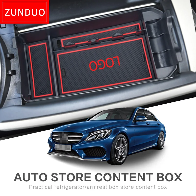 

ZUNDUO Armrest Box Storage for Mercedes Benz GLC X253 GLC Coupe Accessories 200 250 300 220d 250d 43 63 AMG 2016 - 2018 Organize