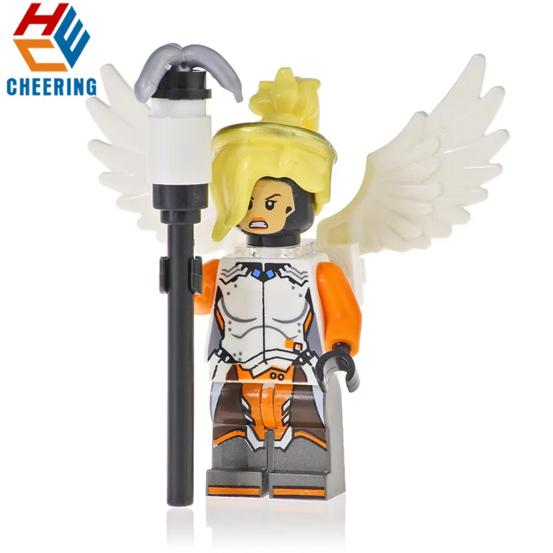 

Single Sale Building Block Famous Movie Character D.va Soldier Reaper Reinhardt Jesse-Maccree Figures Gift For Kids Toys XH 1045