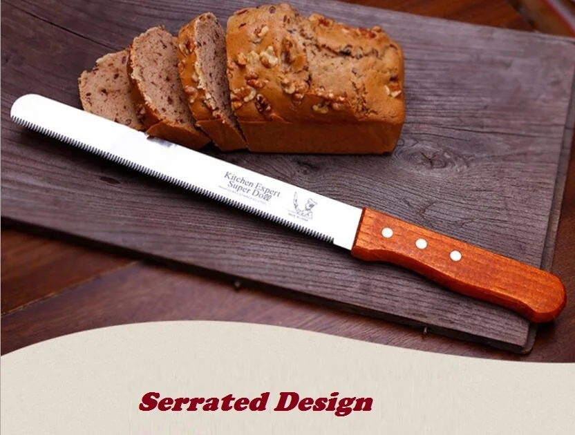 10 12 Inch Steel Serratd Bread Knife Toast Slicing Knives Cake Slicer