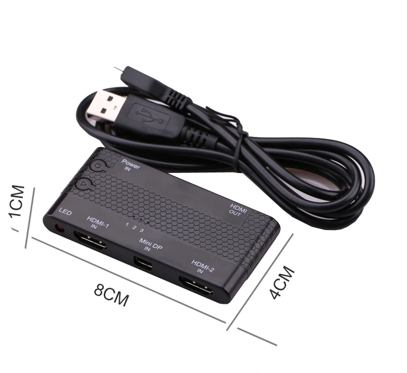 3 в 1 Выход HDMI x 2 + Mini DP Displayport для Switch Switcher конвертер сплиттер Macbook PS3 XBOX/PC ноутбук