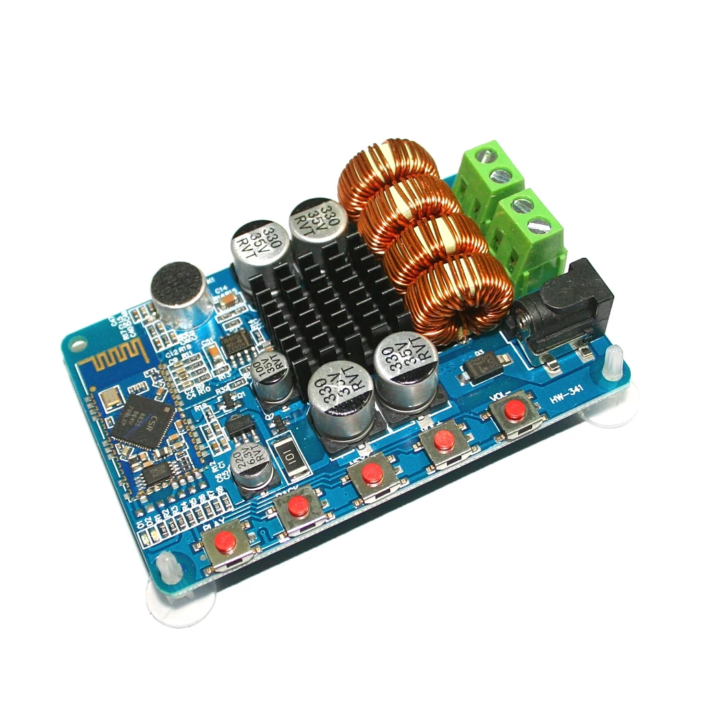 

Amplifiers TPA3116 Wireless Digital Receiver Amplifier Board Bluetooth 4.0 25W+25W Audio Receiver With Mic