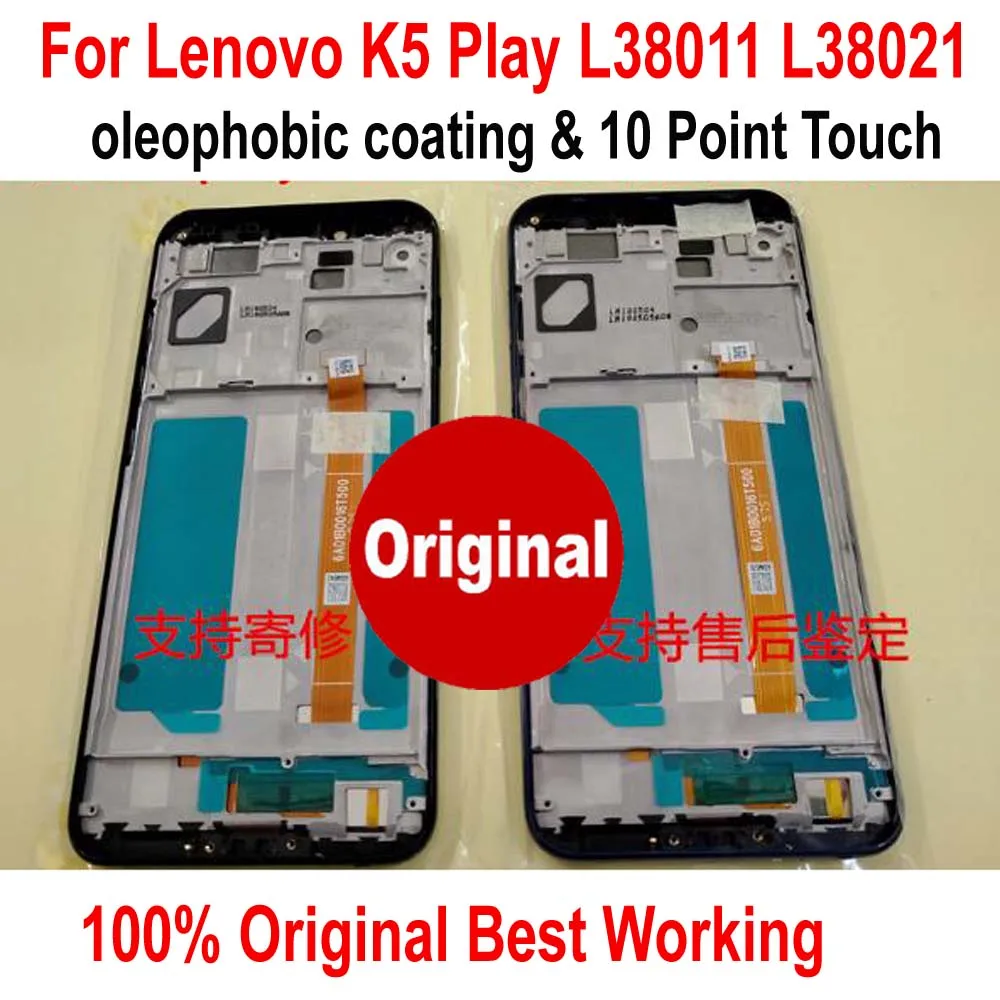 100% оригинальный датчик рабочего стекла для Lenovo K5 Play L38011 L38021 ЖК дисплей Сенсорная
