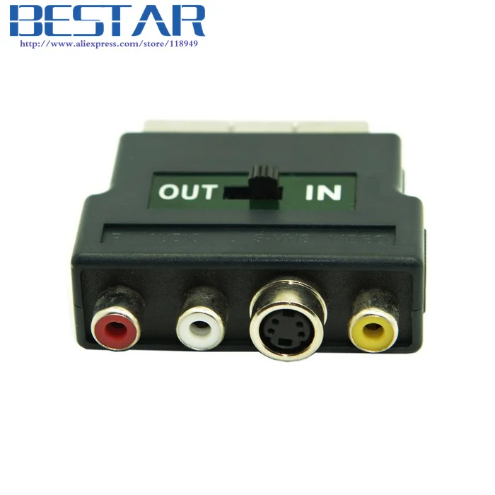 Аудио видео композитный 3 RCA AV & S Video 4Pin to Scart 21pin адаптер для Microsoft Xbox Europe HDTV|scart s-video|av