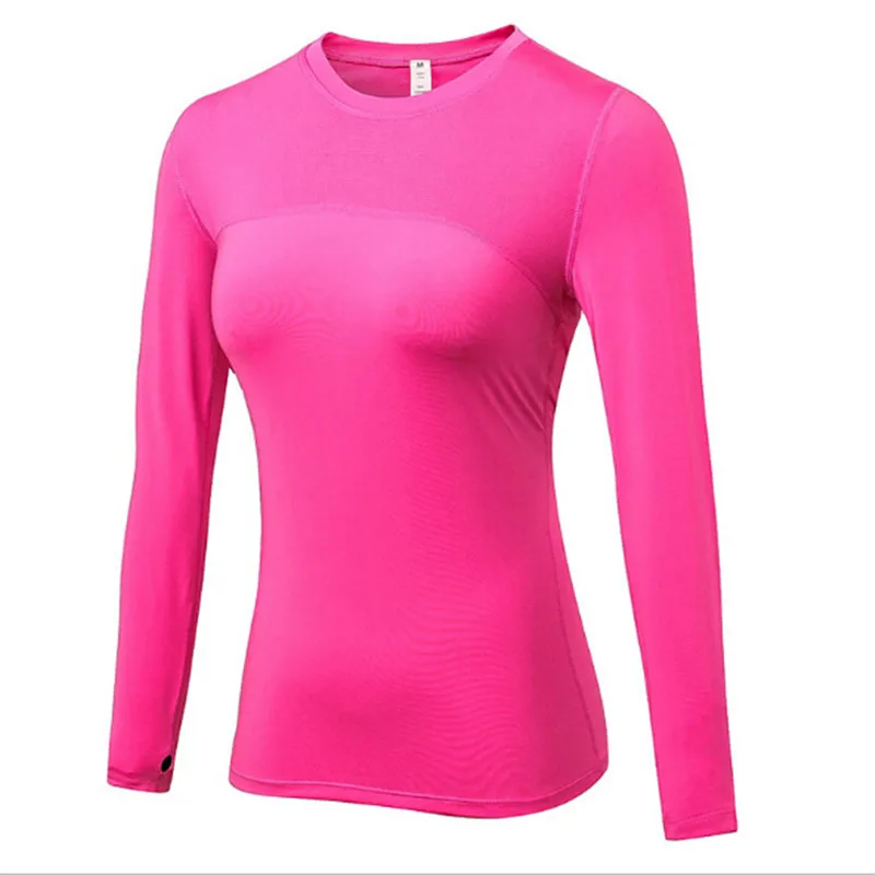 

#2029 Spring Winter Women Mesh Breathable Sports Yoga Dancing Training Jogging Base Layers Under Tops Shirts Thermal Tees Top
