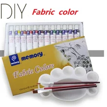 Текстиль DIY Ткань Краски/Керамика Краски/Стекло Краски трубы 12 Цветов комплект* 12 мл товары для рукоделия Акриловые краски Краски ING