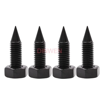 

4PCS AUDIO SPIKE CONE FEET M10 Thread Metal Iron Isolation Feet Stand Base For Monitor Instrument Amplifier Turntable Speaker