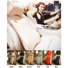 2 шт./компл. Универсальная автомобильная подушка Шейная Подушка память хлопок супер мягкая ткань подушка для шеи из пенопласта Авто сиденья подголовник подушки в автомобиль