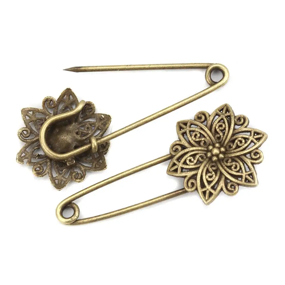 

DoreenBeads Fashion Zinc Based Alloy Pin Brooches Findings Christmas Jingle Bell Butterfly Animal Style Antique Bronze DIY, 5 P