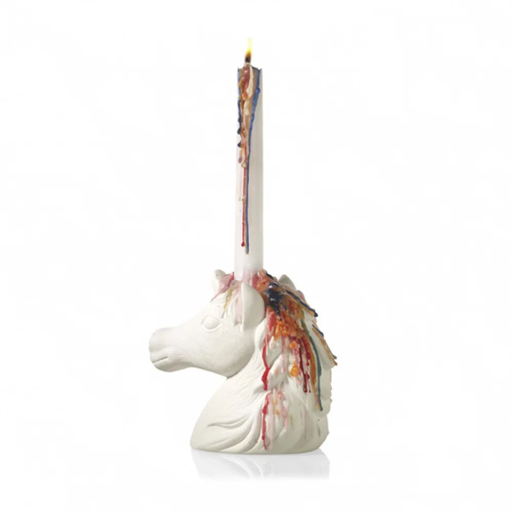 

Amazing Unicorn Candle for Wedding Party Children Baby Birthday Candles Decor Pink Pony Candles Party Gifts Unicorn Candle Holde